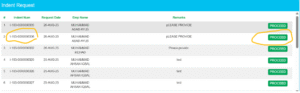 System Based (Auto) Indent Form Indent Request 300x93
